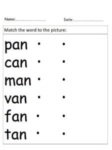 an family words worksheet