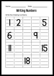 Dice Popsicle Numbers Math Number Sense Printable Worksheet