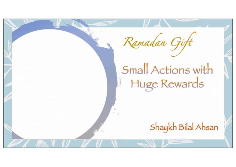 Small Actions Big Rewards