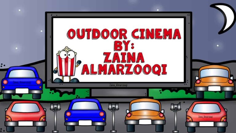 قالب لعبة outdoor cinema