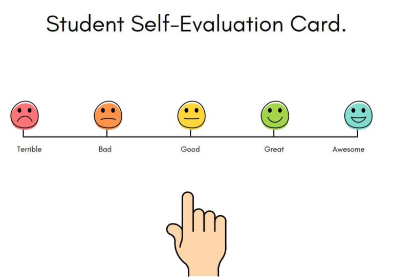 Student Self-Evaluation Card