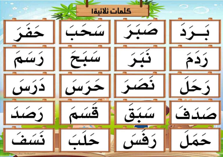 بطاقات الكلمات البصرية للقراءة